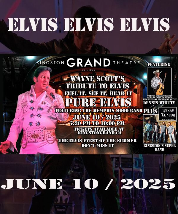 Wayne Scott as Elvis with show details listed