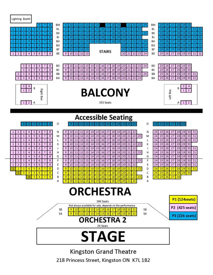 Pricing map for Friends The Musical Parody