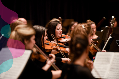 Orchestra players