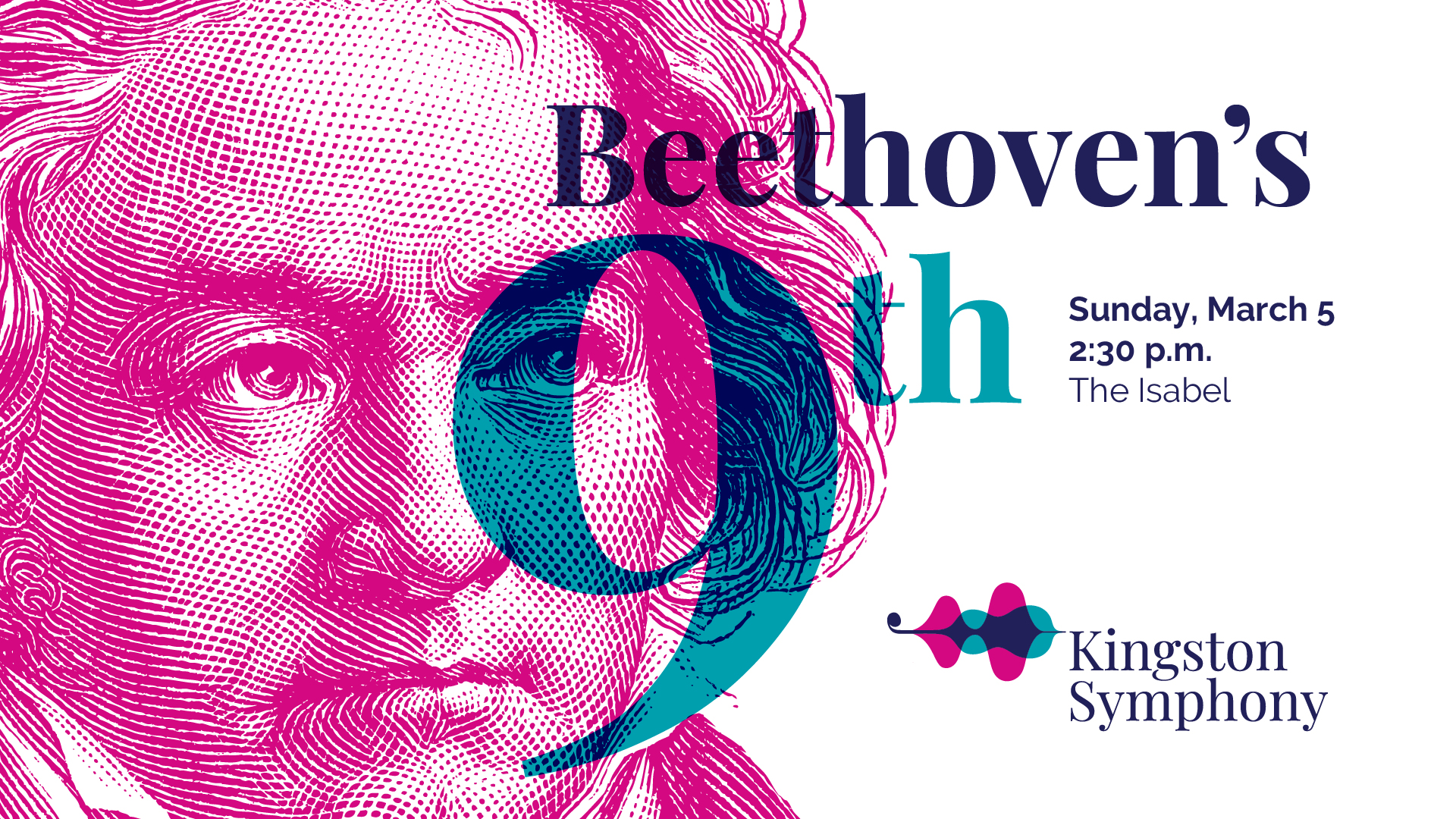 Beethoven's face with a 9th superimposed infront