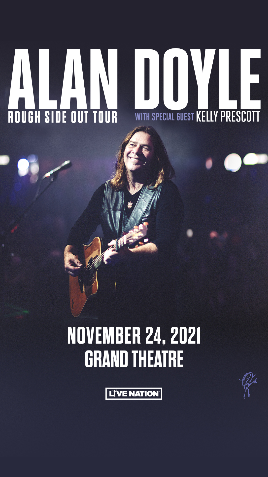 Alan Doyle - Rough Side Out Tour Poster of Alan Doyle on stage