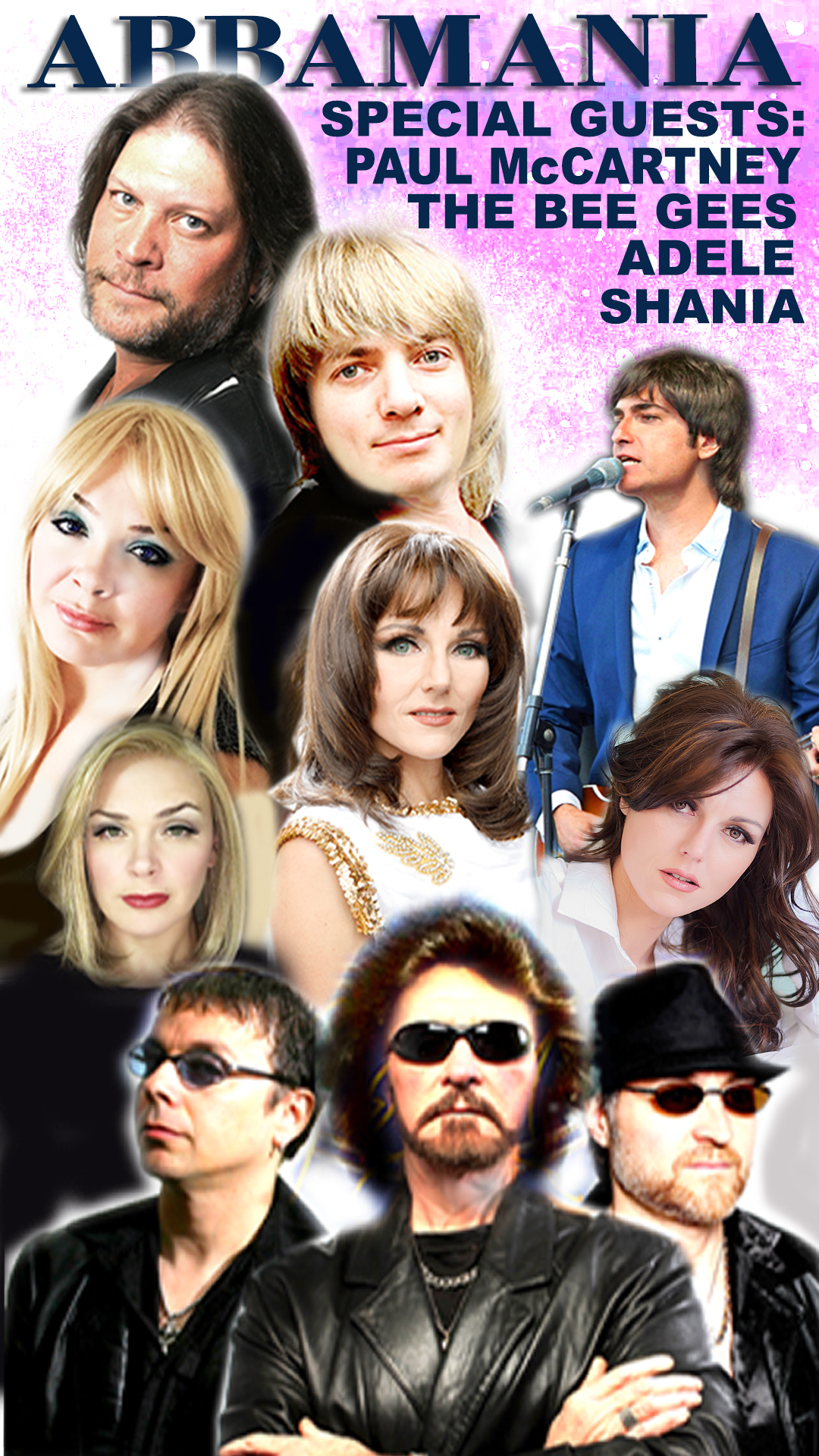 Abbamania and Night Fever Collage of performers