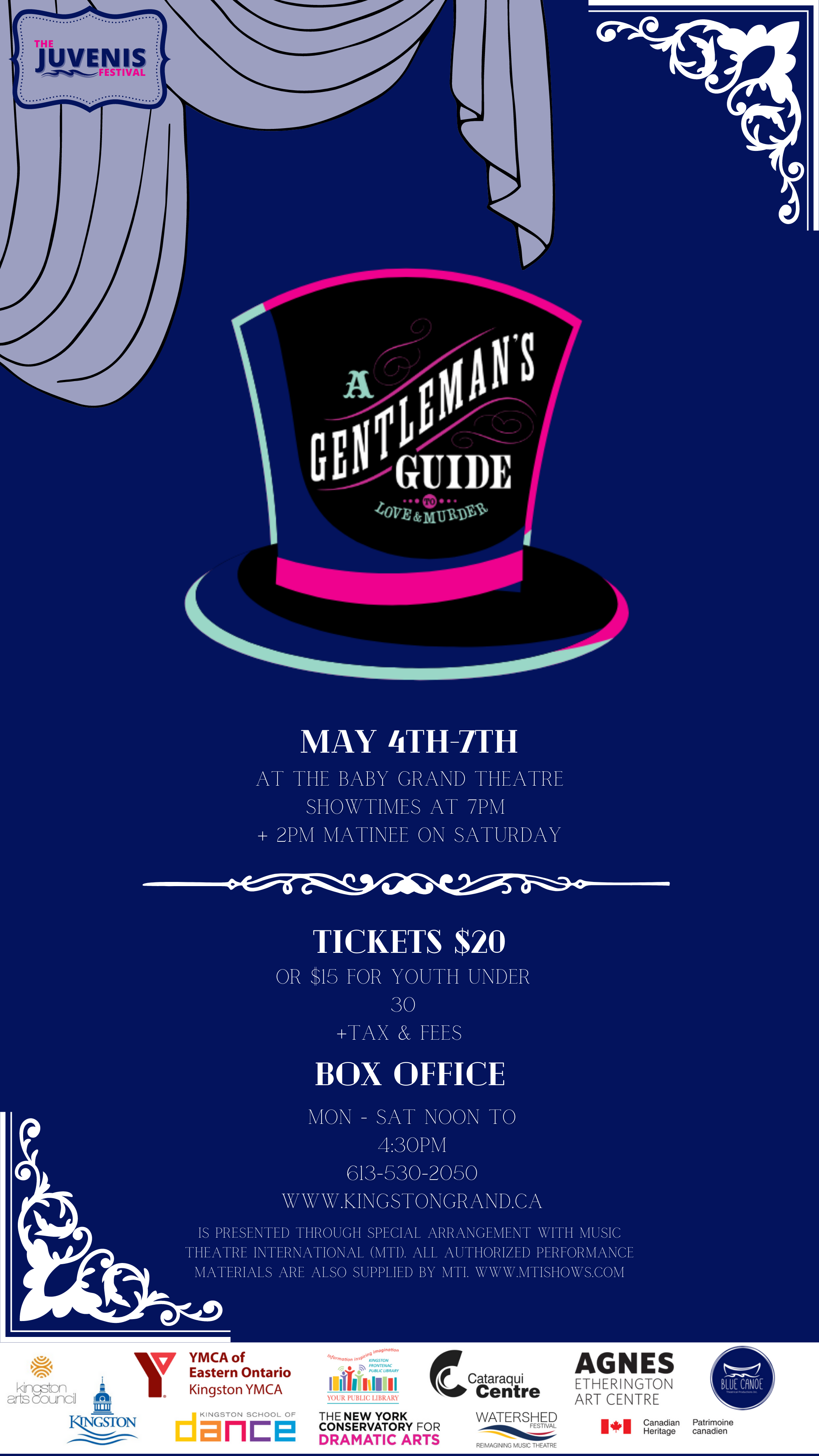 A Gentleman's Guide to Love and Murder A top hat with the title in yellow, on a dark purple background