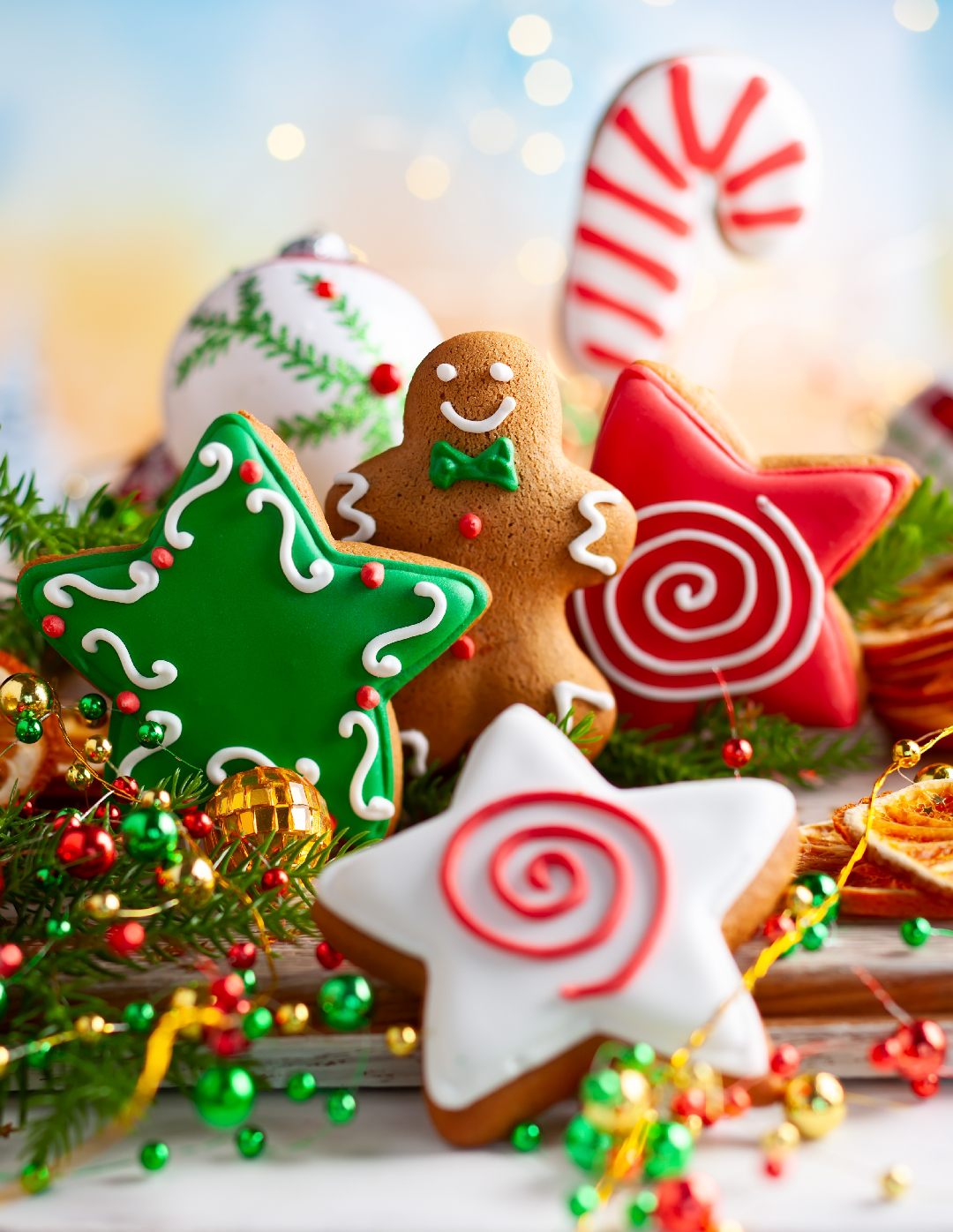 Christmas Cookes in a magical display