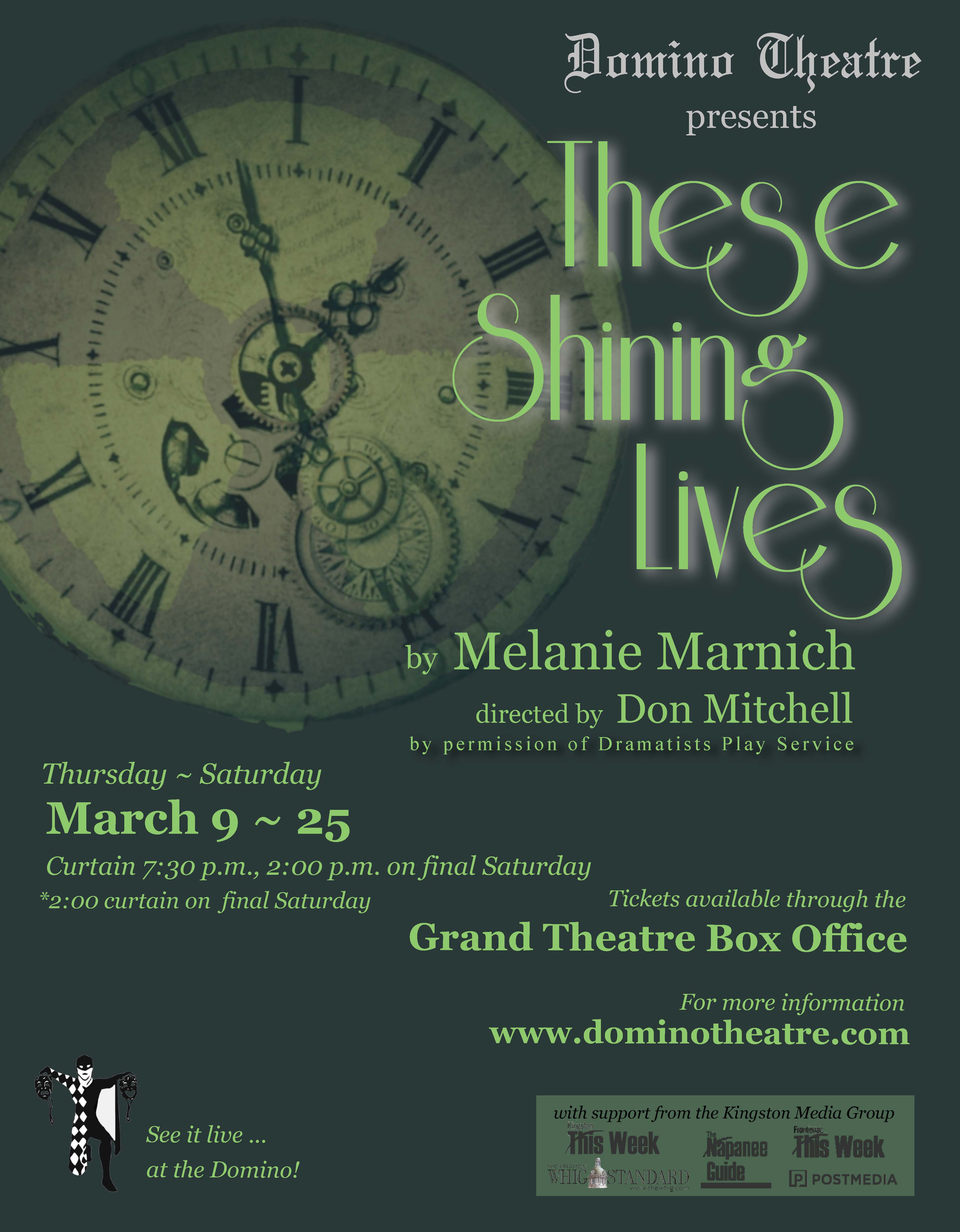 These Shining Lives old clock face