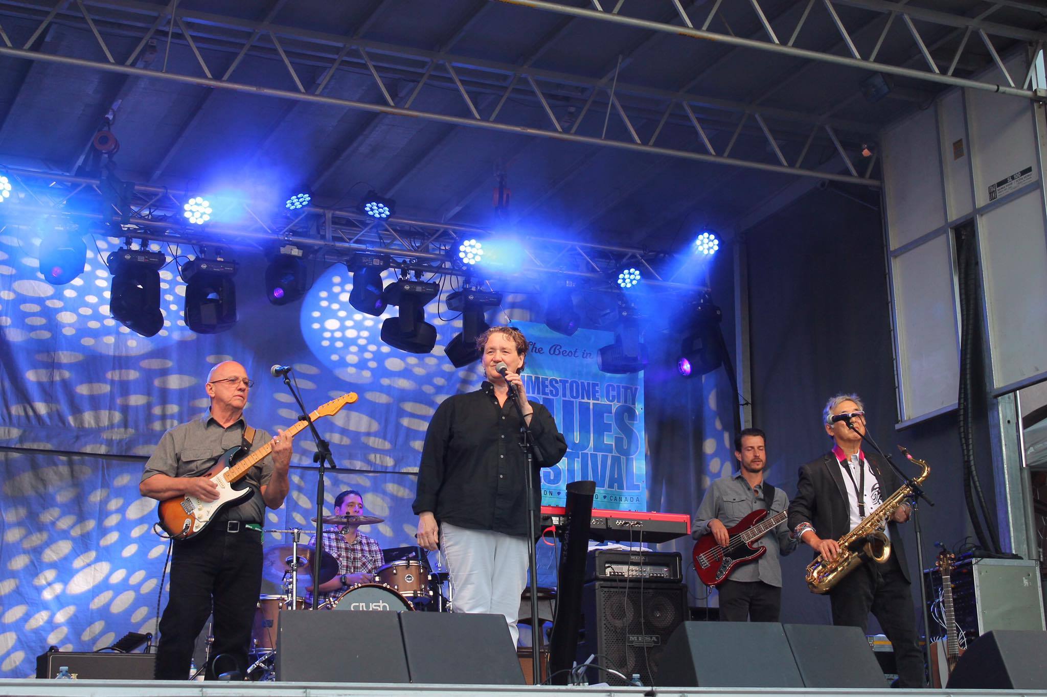 Kingston's own Kim Pollard Band Kim Pollard Band on stageat Limestone City Blue Festival