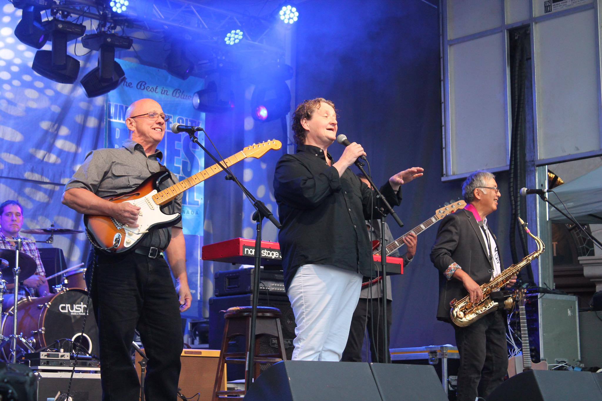Kingston's own Kim Pollard Band Kim Pollard Band on stageat Limestone City Blue Festival