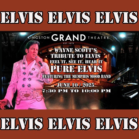 Wayne Scott as Elvis with show details listed
