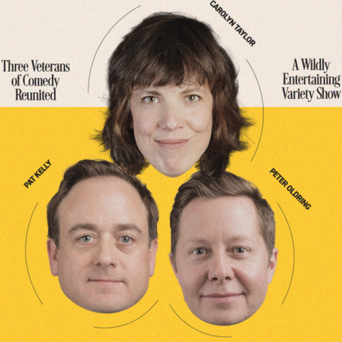The heads of two men and a woman