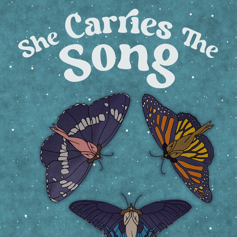 She carries the song image featuring three butterflies in a row