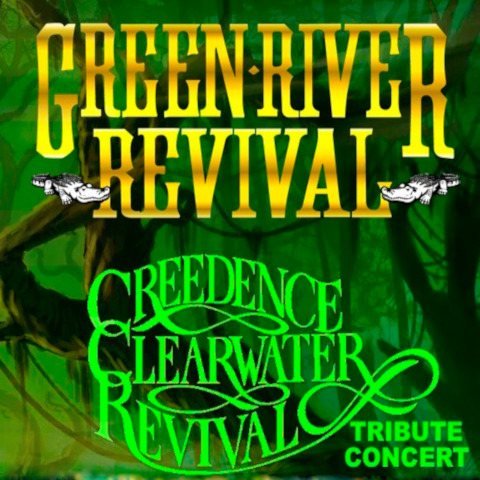 Swamp background with text of group name in yello