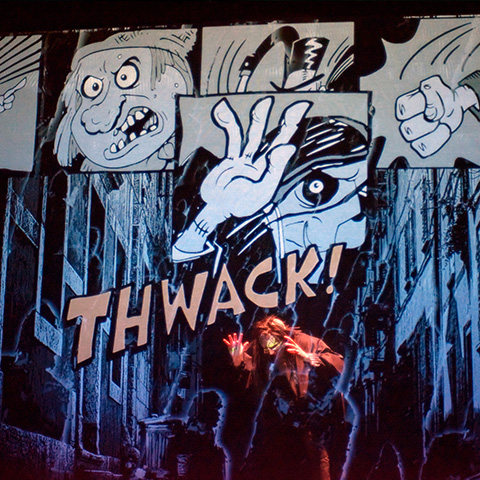 cartoon graffiti with the word THWACK mid-graphic