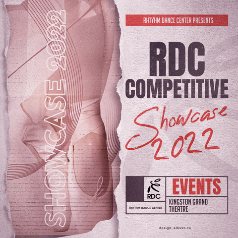 Poster with dancer on left, and listing details of event on right.