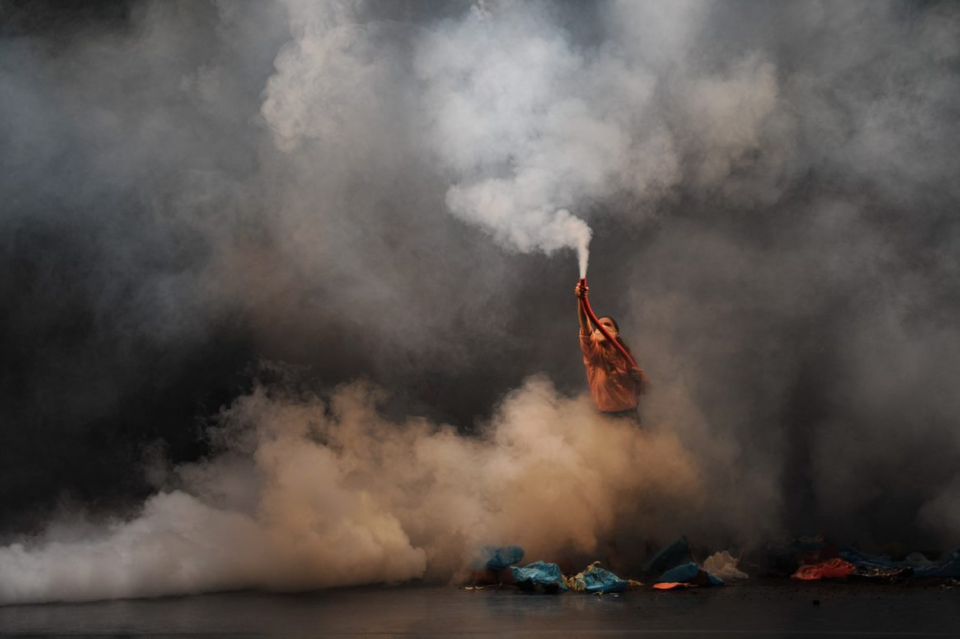 smoke rising