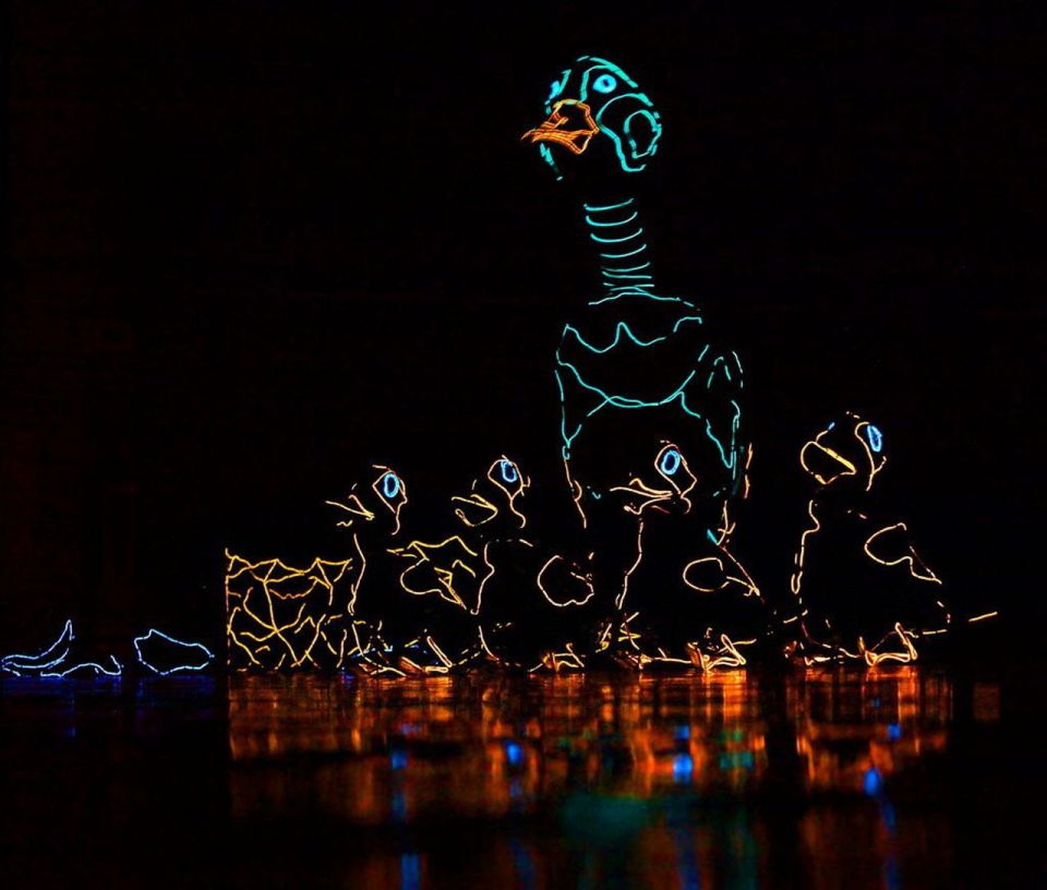 Glowing image of a duckling
