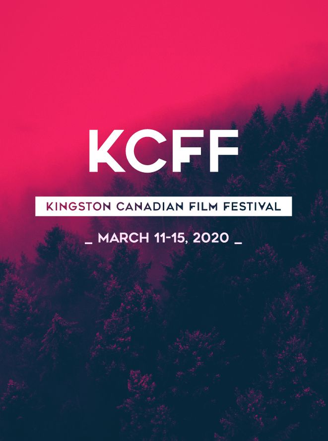 Kingston Canadian Film Festival KCFF on a red and black background
