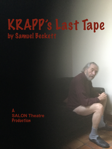 Krapp's Last Tape older gentleman, pantless sitting in the dark on a couch