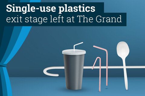 Single-use plastic graphic