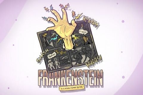 Frankenstein: A Living Comic Book A hand reaching out from a comic book