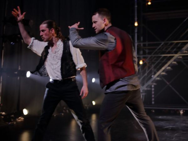 two men dancing