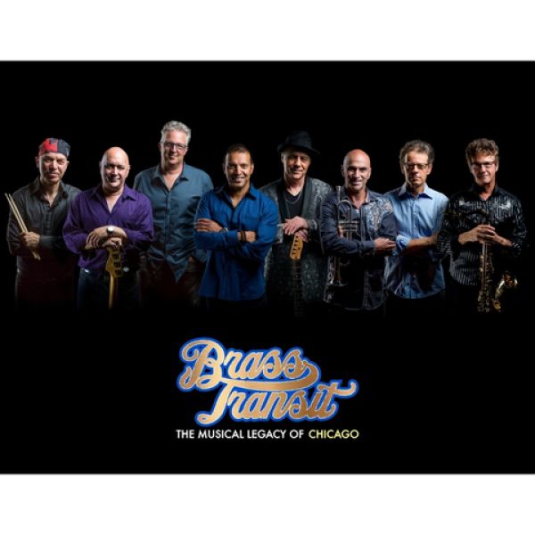 Brass Transit Group shot of Brass Transit members with a black background