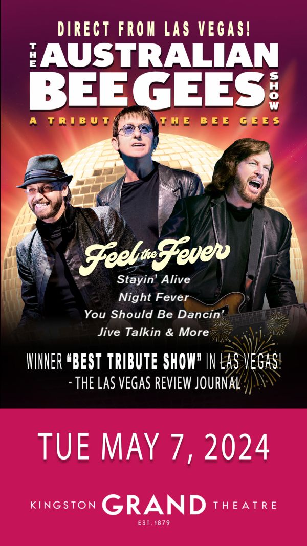 Poster showing Australian Bee Gees Show information