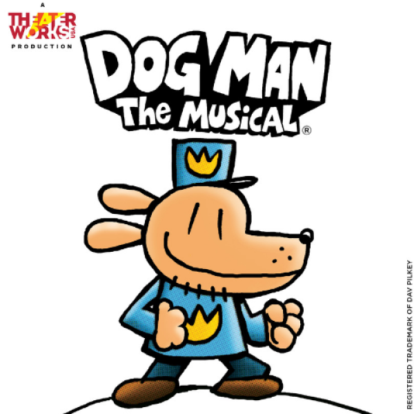 Cartoon drawing of dog in police outfit.