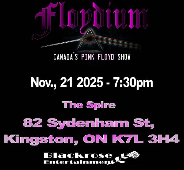 black poster with event details listed