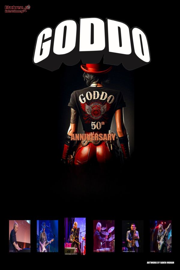dark background with raised lettering stating GODDO