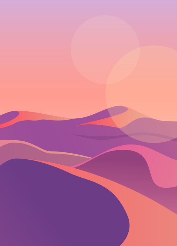 desert scene with circles