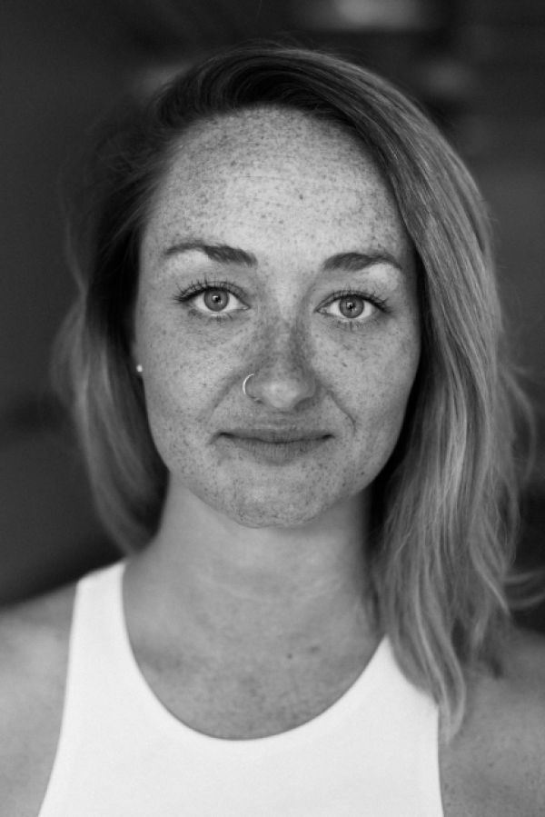 black and white portrait of Kay Kenney