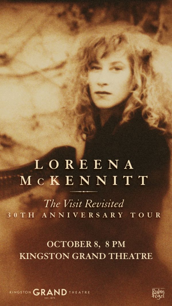 Sepia tones poster stating Loreena McKennitt is coming