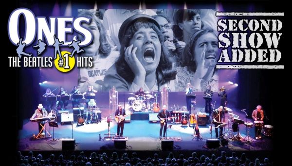 Ones - The Beatles #1 Hits A screaming Beatles Fan photo projected over ONES band members on a lit stage