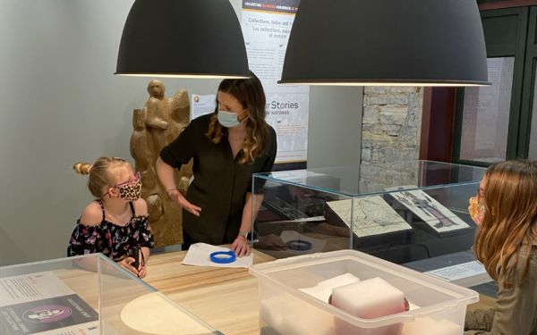 Children enjoying some detective work at the PumpHouse