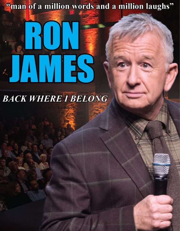 Ron James - Back Where I Belong Ron James looking to the left, awaiting laughs