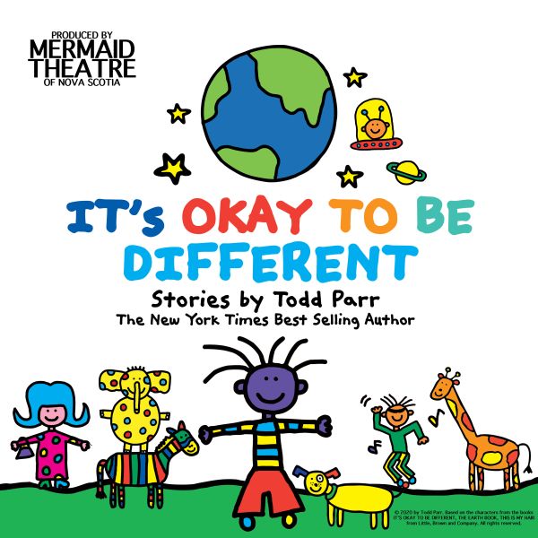 Cartoon of the world with It's Okay to be Different below on a white background