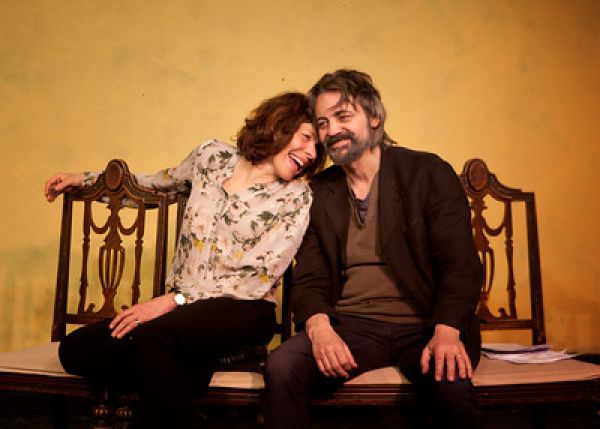 actors in a tender embrace