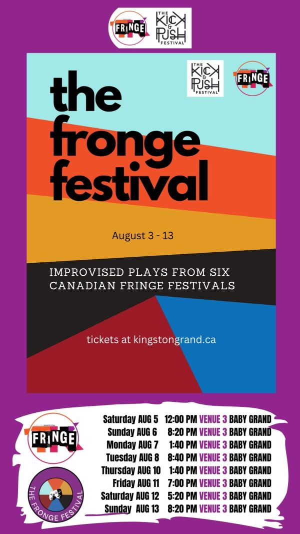 Poster showing times of event in Baby Grand